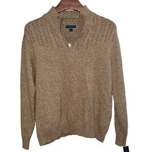 #02- NWT Karen Scott Chestnut 1/4 Zip Sweater-XL
